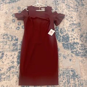 Calvin Klein cocktail dress, size 10, cold shoulder, NEVER WORN, with tags